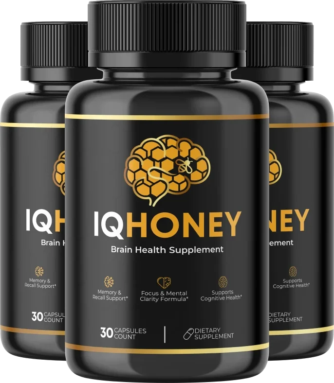 IQHoney brain health supplement three-bottle package